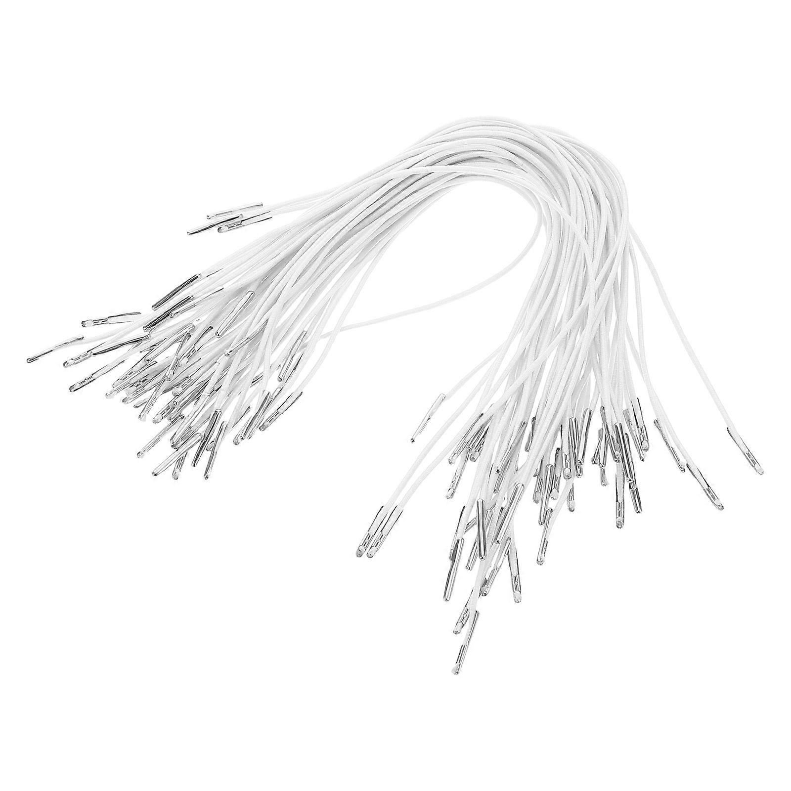 Elastic Barbed Cord Adjustable Fastener with Metal Ends for Book Binding 50Pcs