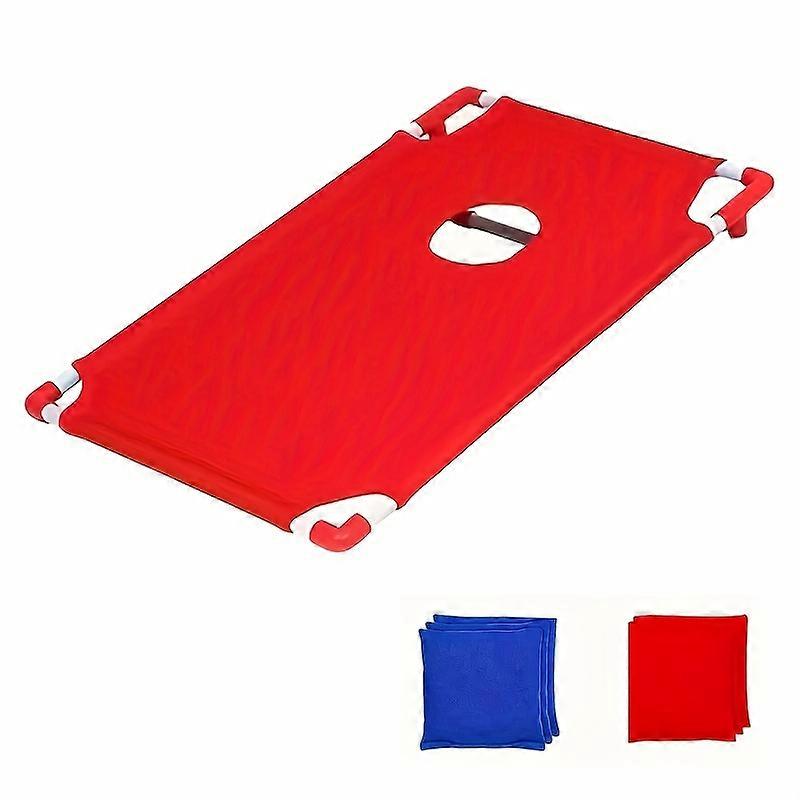 1set Red and Blue Portable Corn Hole Game Set Foldable and Durable Beach Bag Game