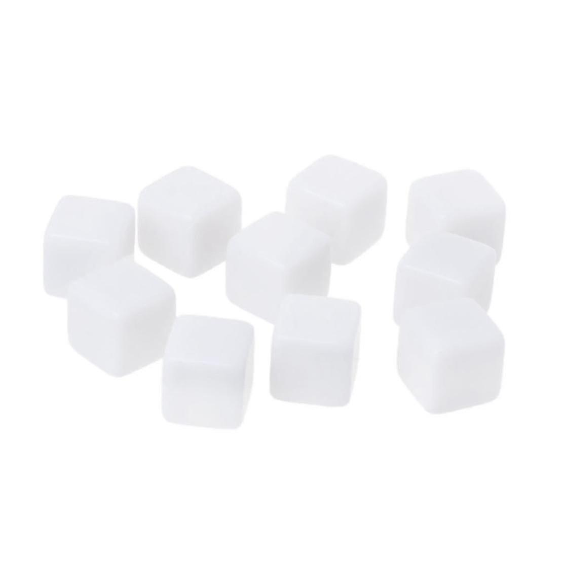 16mm White Acrylic Cubes Blank For ,math Counting Teaching,alphabet Numbers Custom Making,48pcs