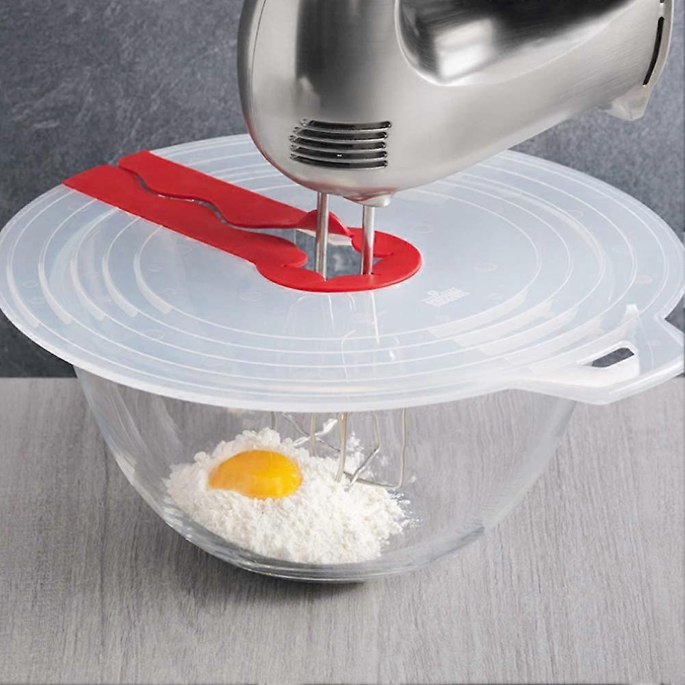 Splatter Guard Mixing Bowl Cover Splash Silicone Lid Fits Most Bowls for Whisking and Mixing