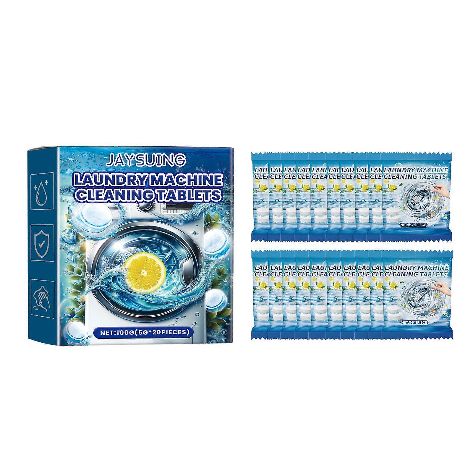 Washing Machine Cleaner - Deep Cleaning Formulas Tablets for Front and Top Load Washing Machines 20PC