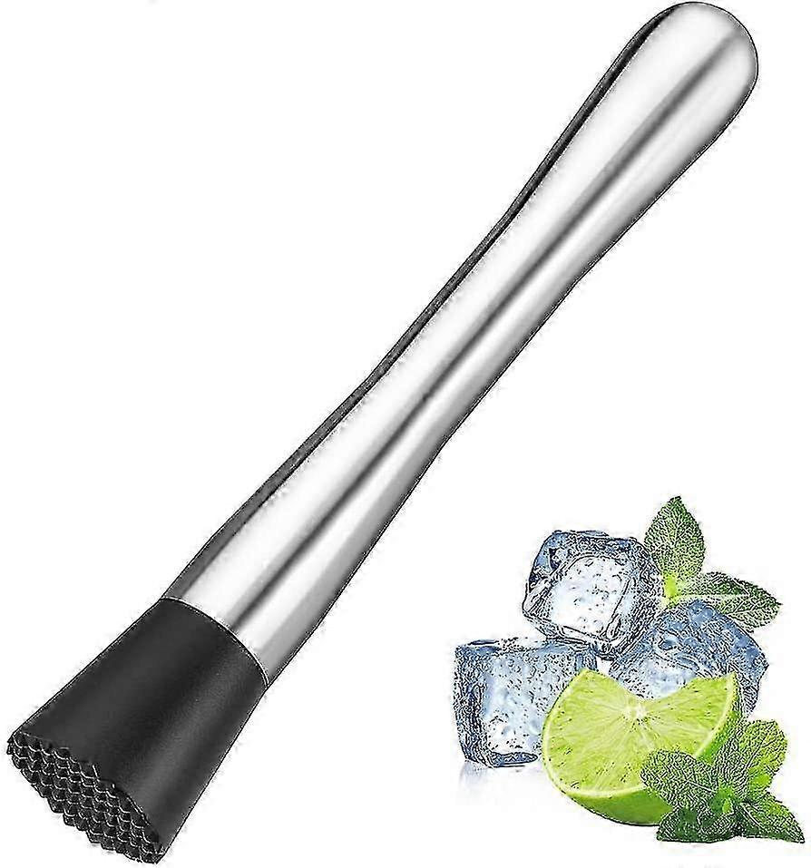 Stainless Steel Cocktail Muddler, Home Bar Tool, 2 Pack