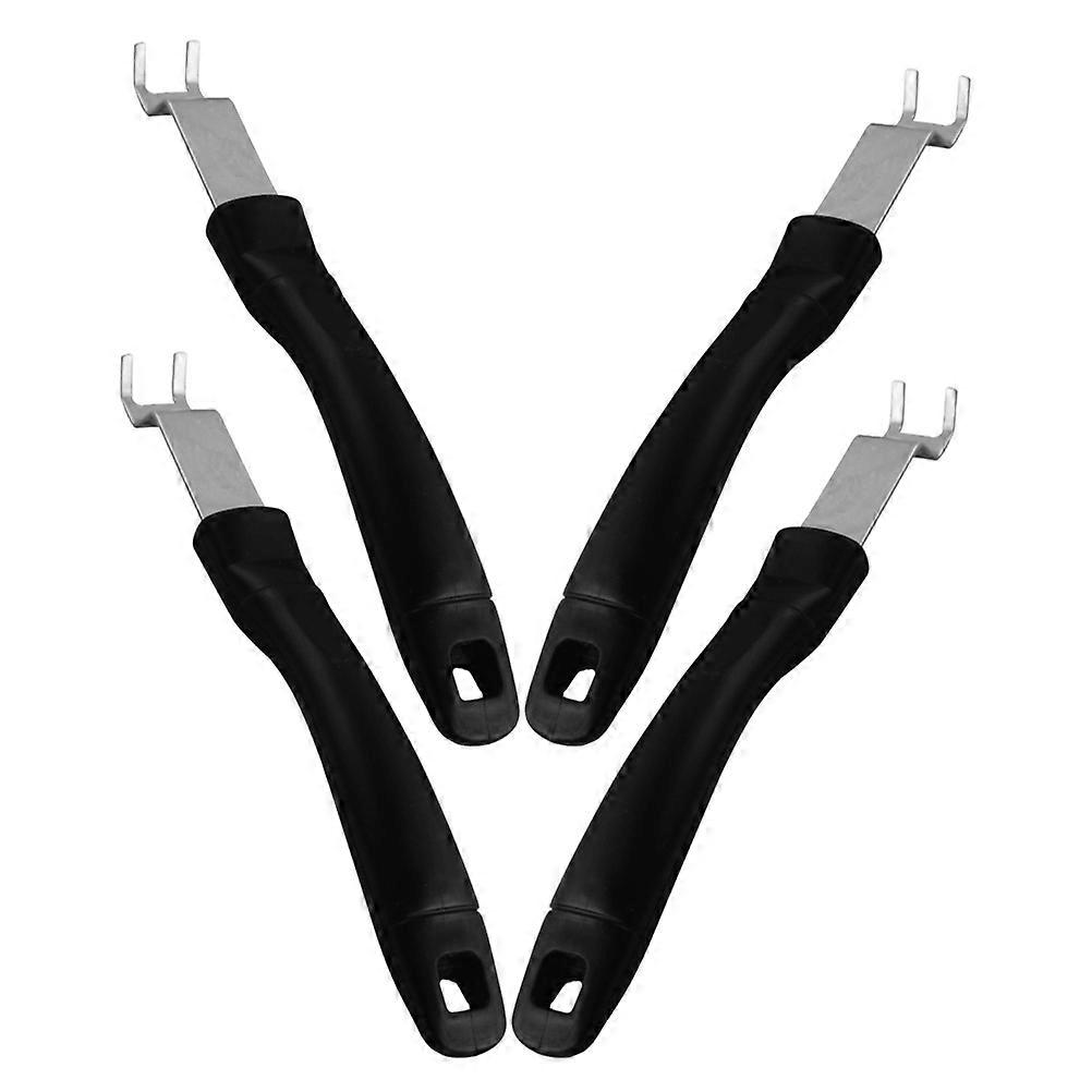 Hot Surfaces Handling Grill Grate Lifter Tool 4Pcs for Barbecue Use