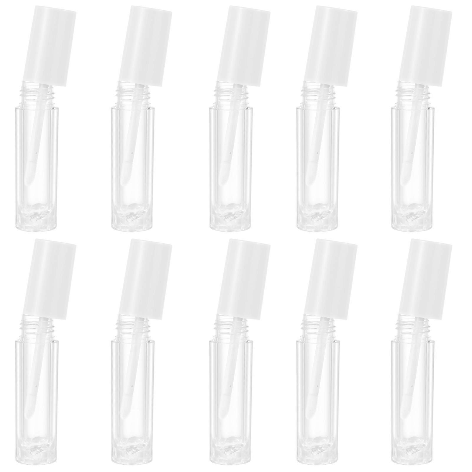 Lip Gloss Bottle White Refillable Lip Color Container for Storage 30Pcs
