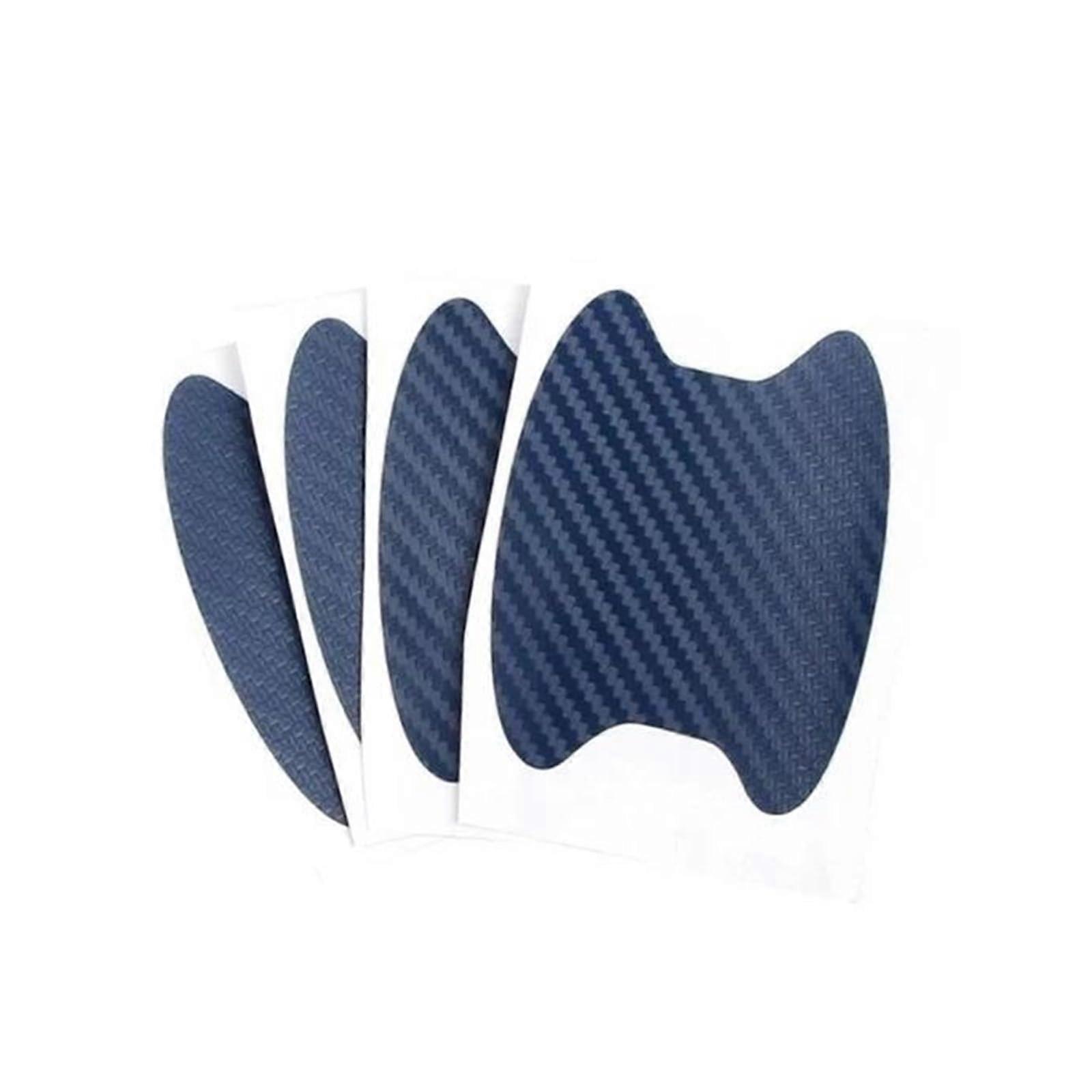 Blue Car Door Handle Protector Stickers Anti Scratch Waterproof Durable Decoration Accessories