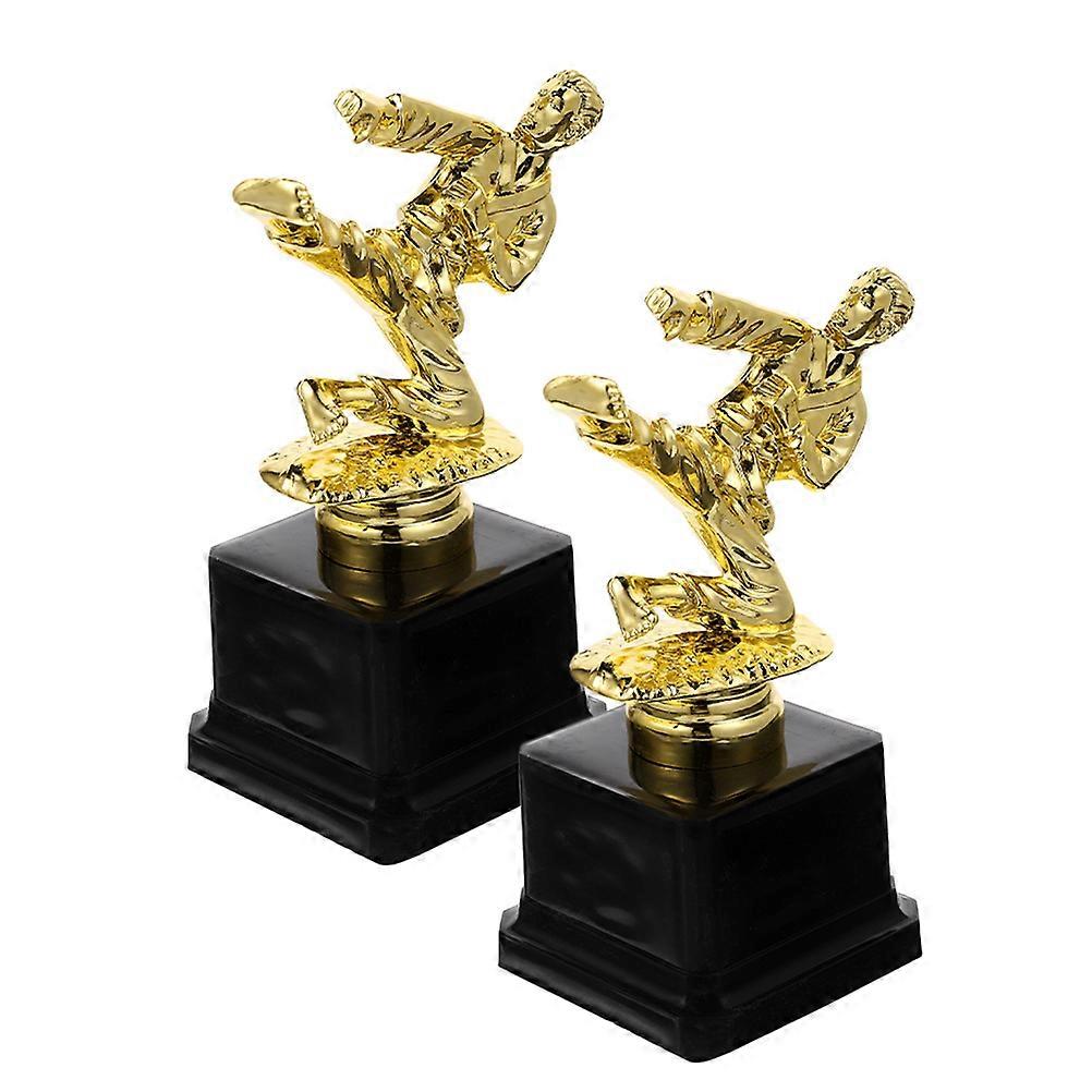 Taekwondo Ceremony Trophy Featuring Martial Move Design 2Pcs