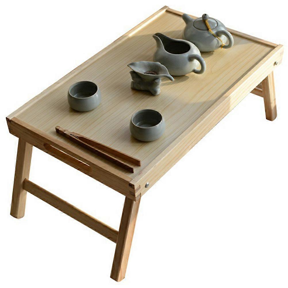 Wood Tea Tray Solid Wooden Bed Laptop Desk for Serving 1Pcs Foldable Portable Table