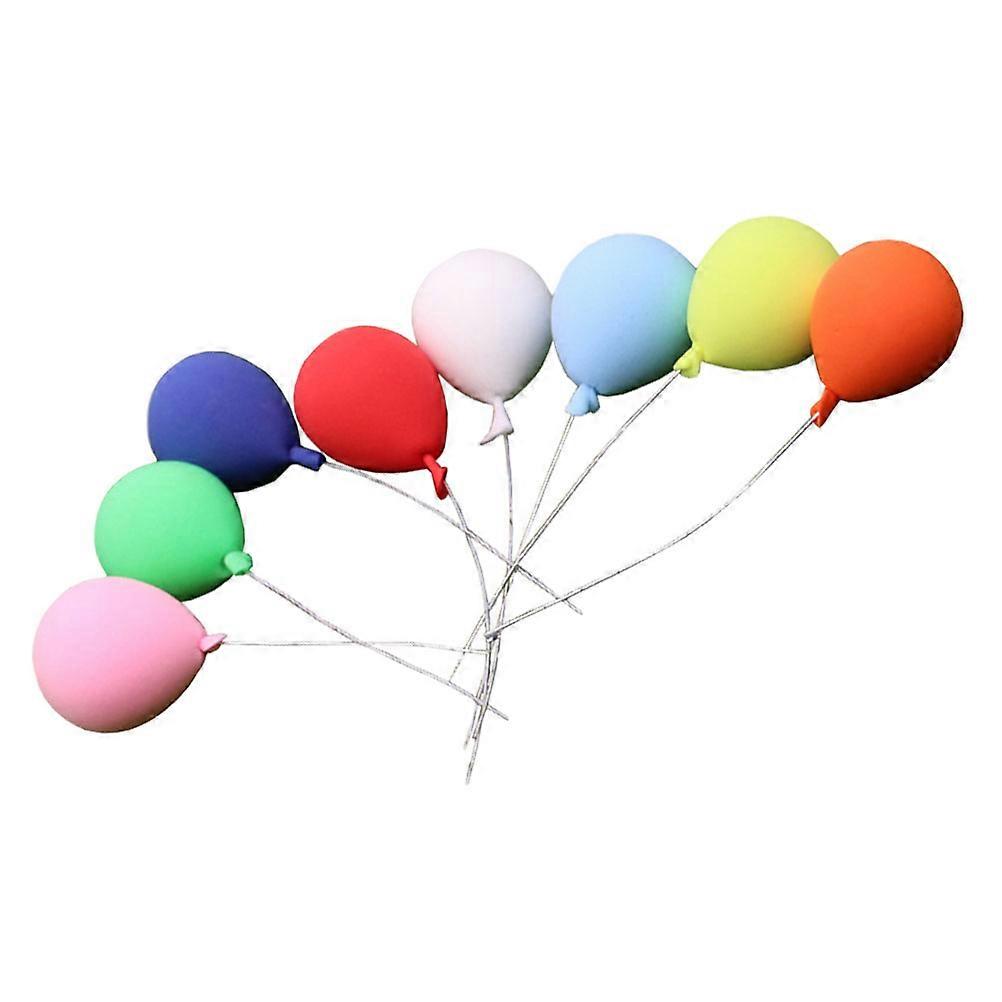 Miniature Balloons Decor Clay Mini Balloons for Decor 8Pcs Cute Models