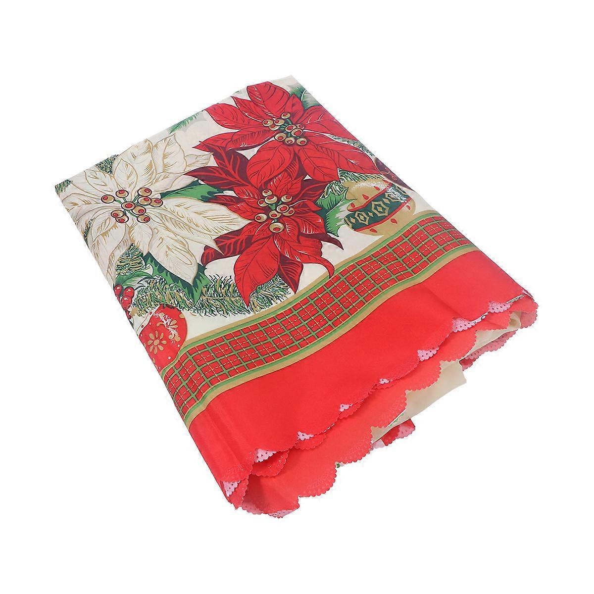 Christmas Tablecloths Rectangular Table Cloth for Elegant Table Decoration Function