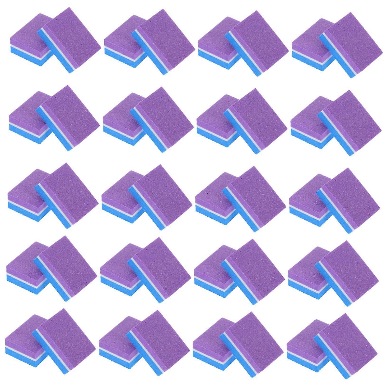 50pcs DoubleSided Nail Buffer Blocks Sponge Nail File Buffers for Manicure Smooth Finish