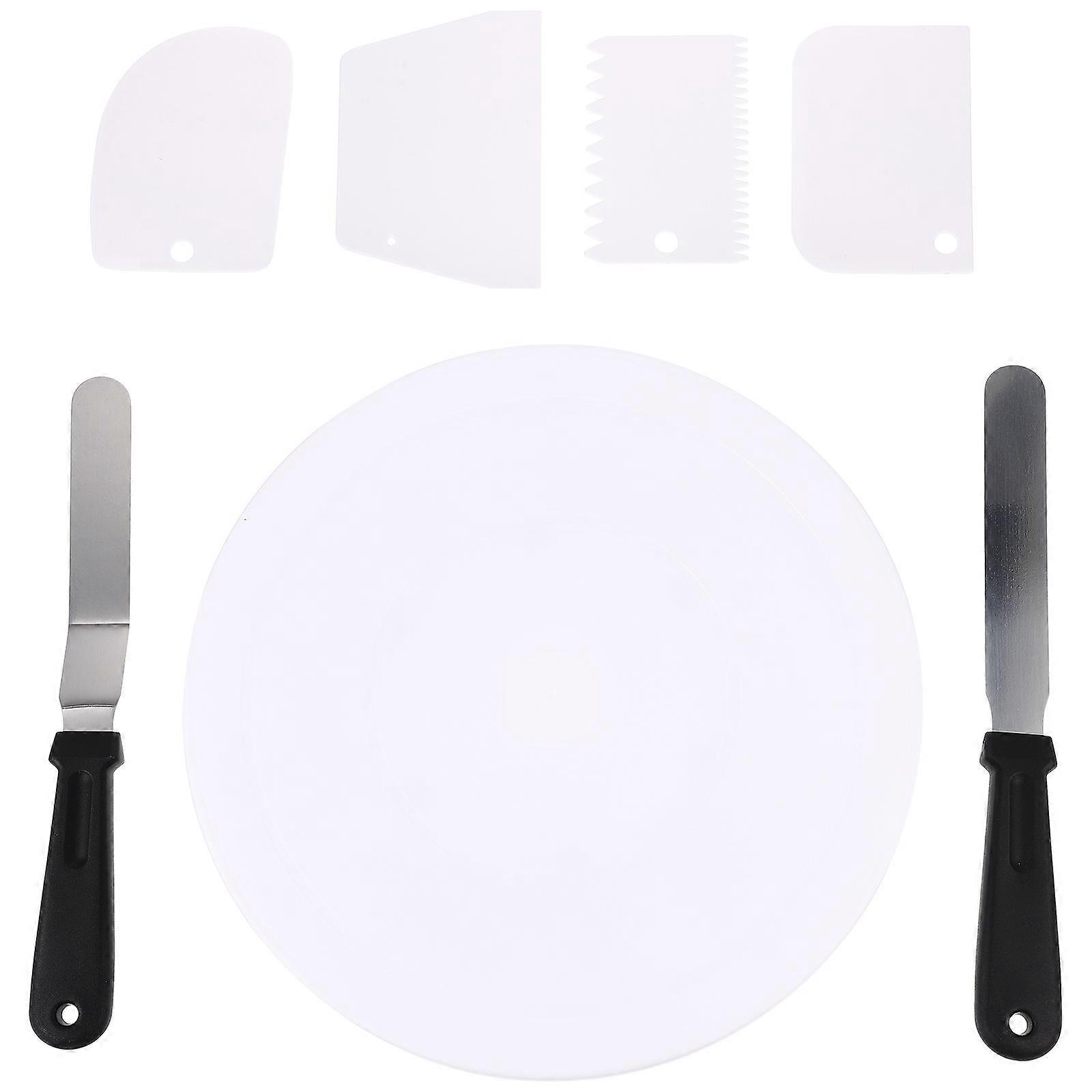 Decorating Turntable Cake 1 Set Cake Decorating Tool Assorted Color Non-slip Base Rotating Function