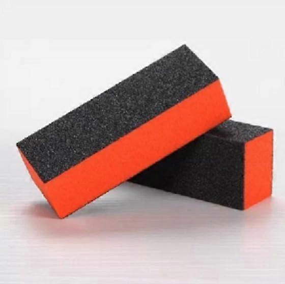 2 Pcs Black and Orange 4 Way Nail Buffer Block Set, 4in1 ColorCoded Nail File