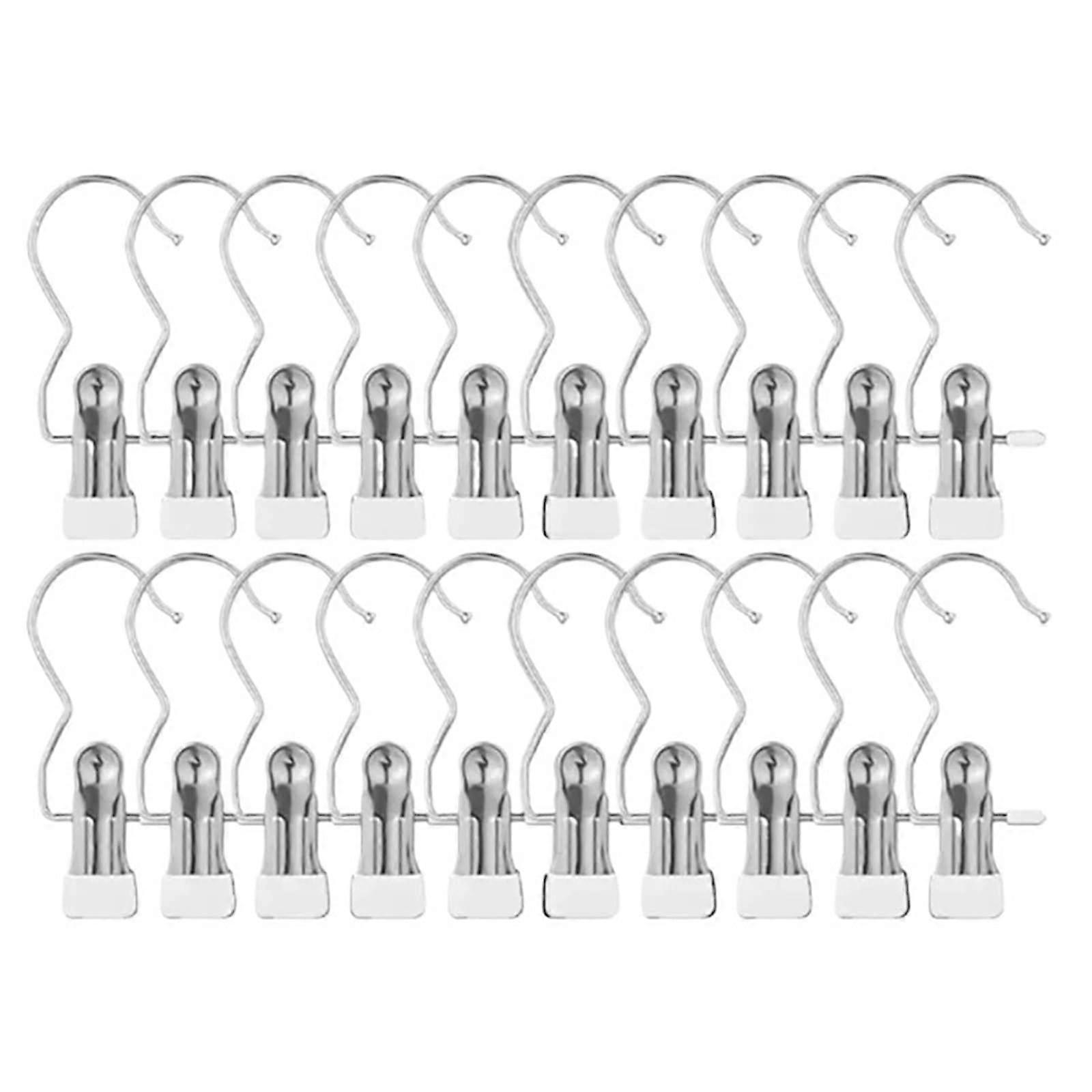 Clothes Hanging Clips 30pcs with Secure Spring Grip, RustResistant Hooks and SpaceSaving Design