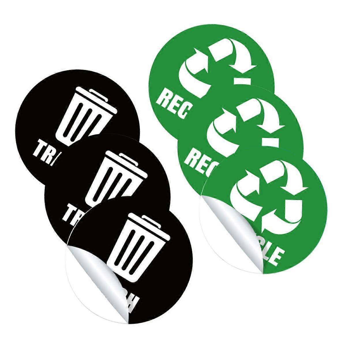 Garbage Sorting Stickers Recycling Bin Labels Outdoor Weather Resistant MultiSurface Adhesion