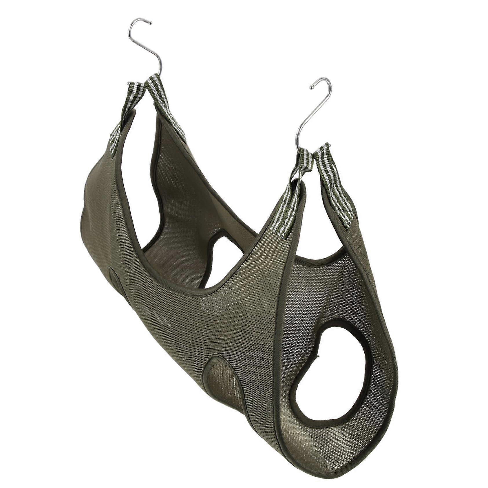 Breathable Hanging Cat Hammock Bed for Grooming and Nail Trimming, Elevated Macrame Style