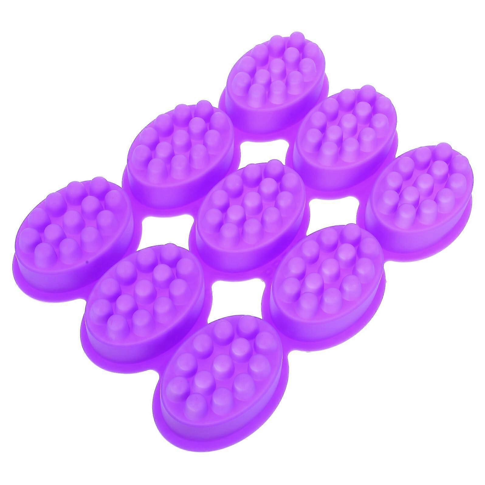 Silicone Oval Massage Soap Mold for DIY MultiBar Soap Making with NonStick Easy Clean Surface
