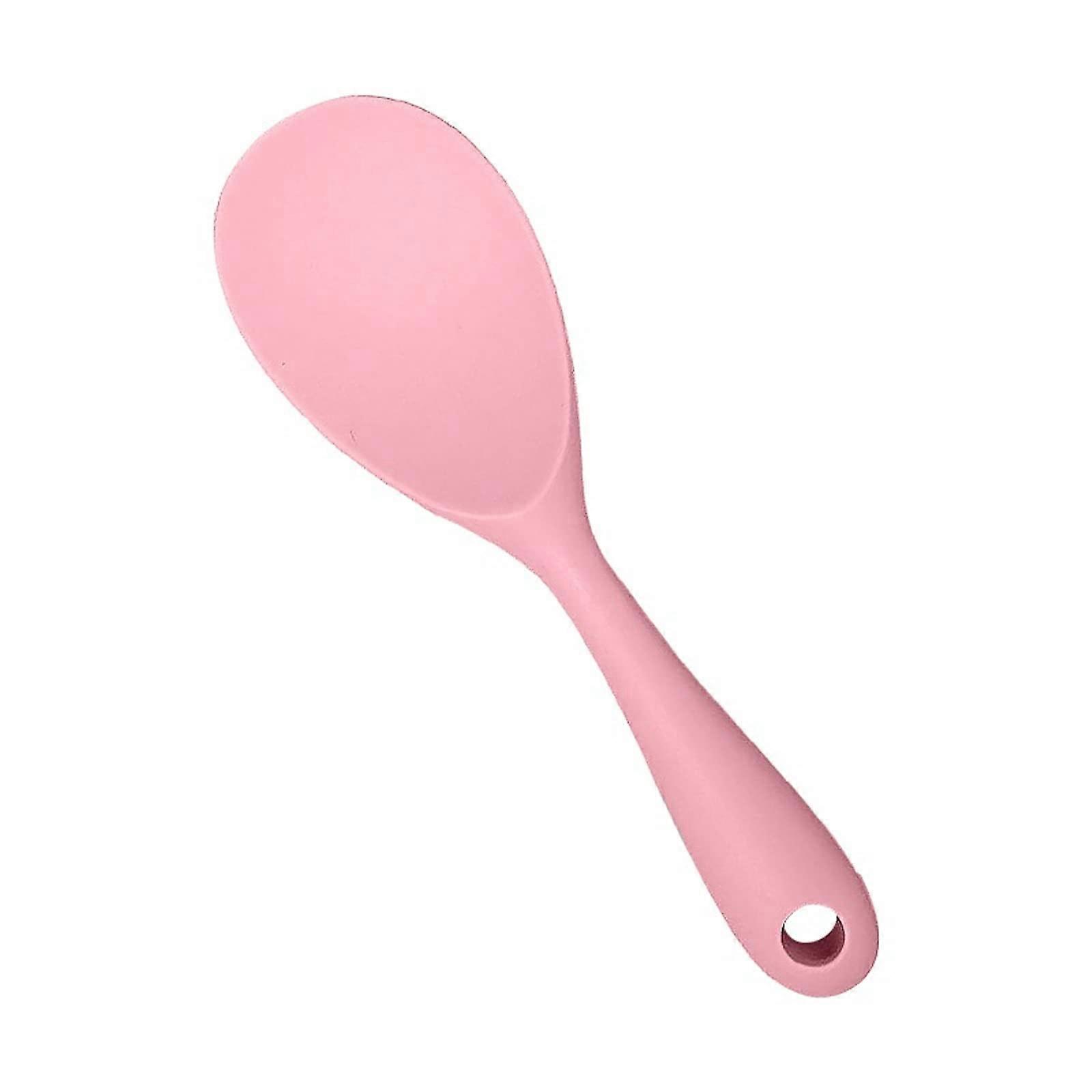 Silicone Rice Spoon Heat Resistant Non Stick Surface Scratch  Edge Easy Clean Grey