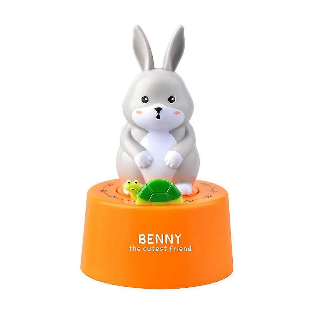 Cute Bunny Kitchen Timer 60Minute Mechanical Timer for Easter Basket Stuffers Home Decor Orange