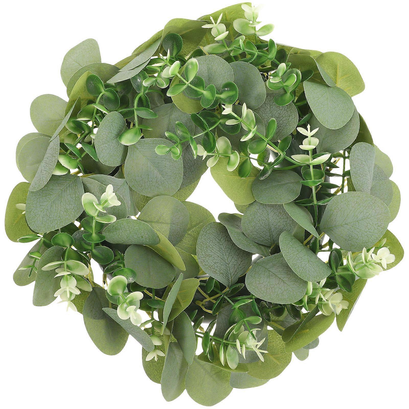 Front Door Hanging Wreath Spring Leaf Wreath Hanging Eucalyptus Wreath Pendant