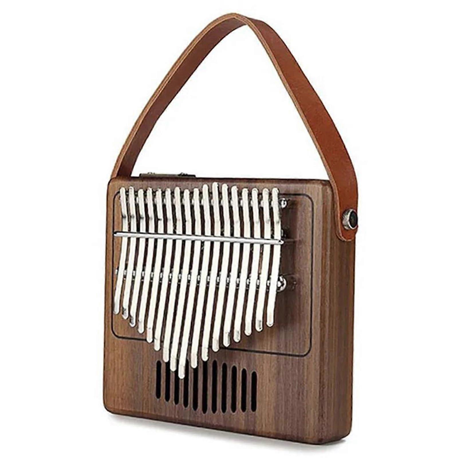 Kalimba 17 Keys Solid Walnut Finger Piano with Clear Balanced Sound for Beginners and Experts