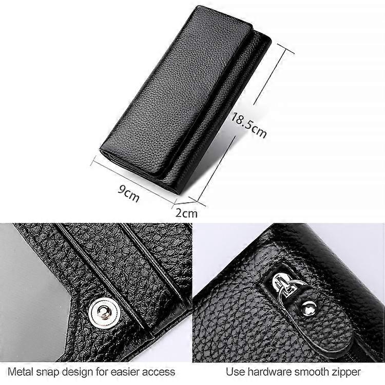 3591C Multi-function Litchi Texture Leather Wallet Large-capacity Purse