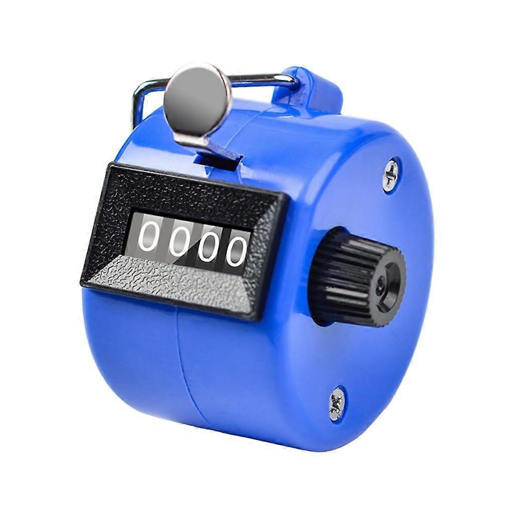 Hand Tally Counter with Accurate 4Digit Counting and EasyRead Display, Blue Mechanical Clicker