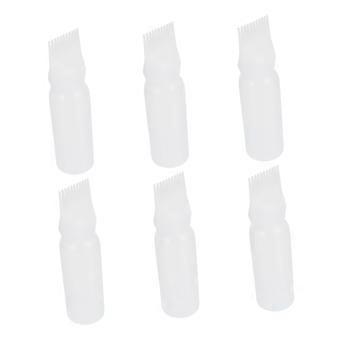 6Pcs Hair Dye Applicator Bottles with Comb Tip for Precise Root Coloring and Even Oil Distribution
