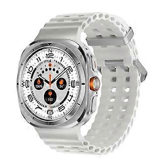 2025 Ultra 7 AMOLED Smartwatch, 1,53 Zoll, GPS, Bluetooth 5.3, Anruffunktion, 500 mAh Akku, Fitness, Sport, Silber