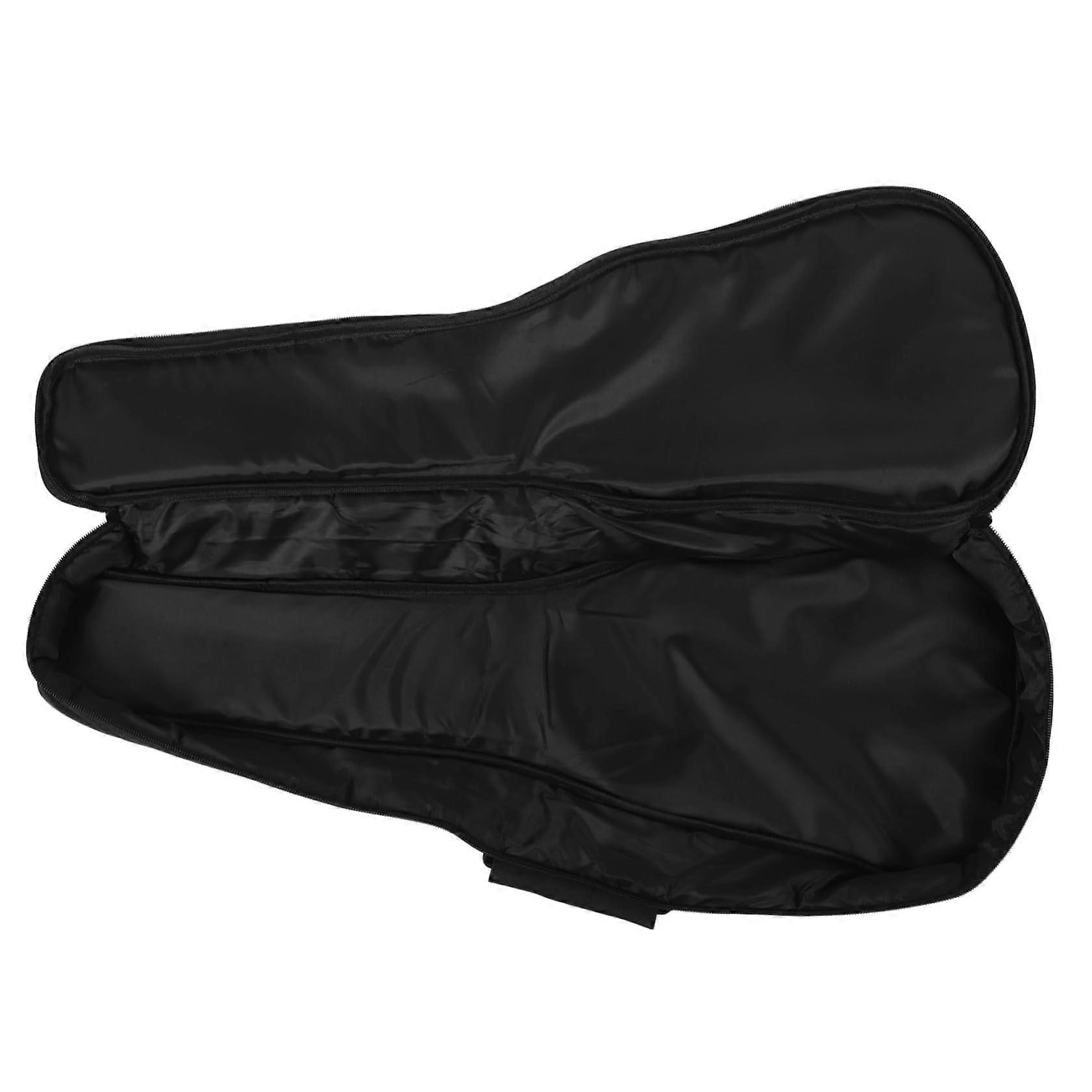 Soprano Ukulele Gig Bag with Thick Padding and Adjustable Shoulder Strap, Black Carry Case