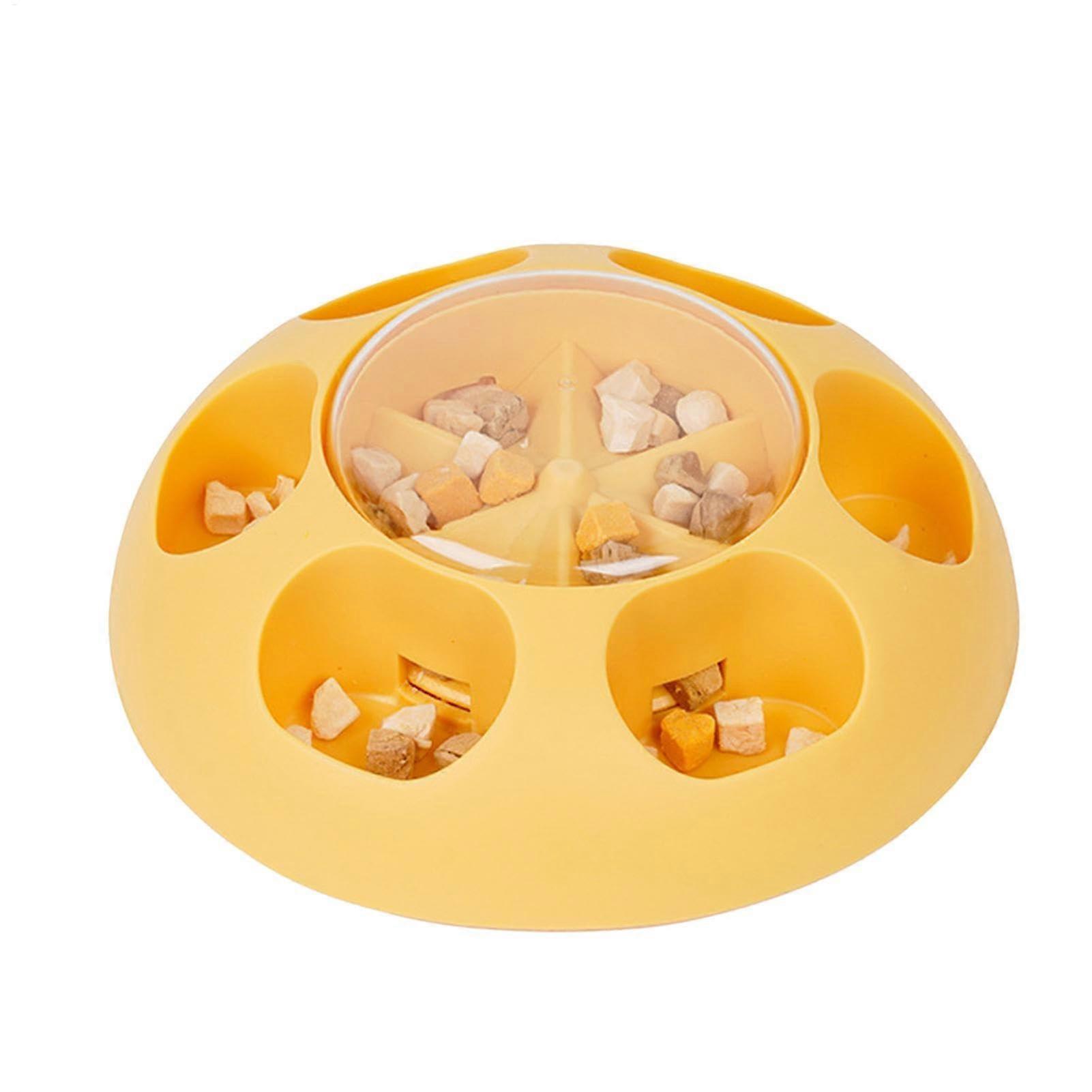 Dog  Puzzle Toy Interactive Slow Feeder for Mental Stimulation and Training Yellow