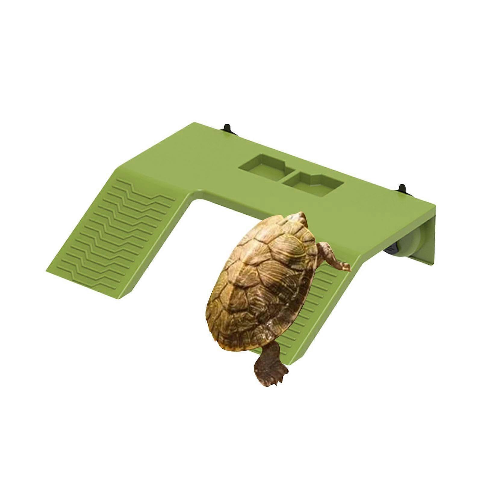 Floating Turtle Basking Dock with NonSlip Double Ladder and Strong Suction Cups for Aquarium