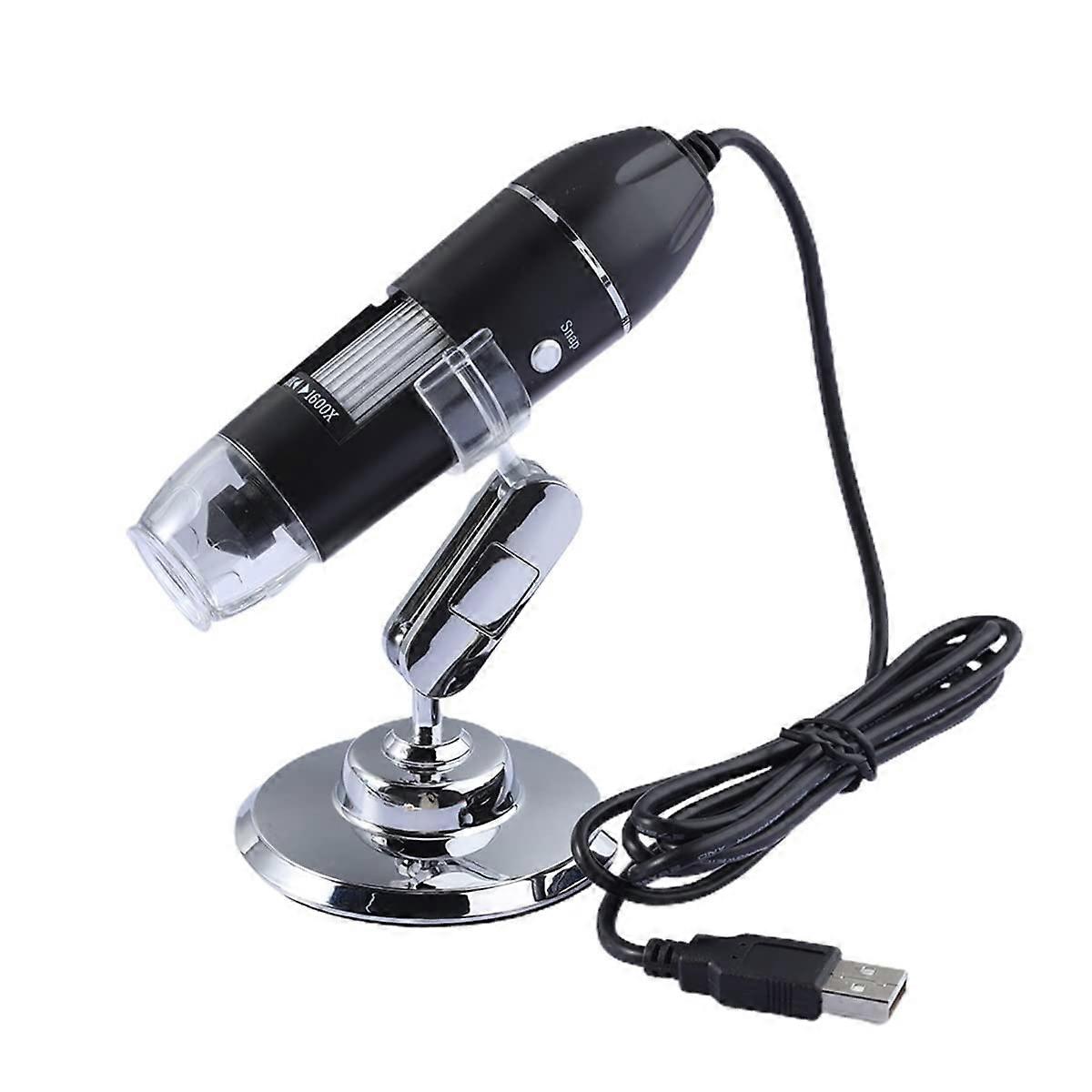1600X USB Digital Microscope with 8 LED Lights, Adjustable 3 in 1 Electronic Microscope with Stand
