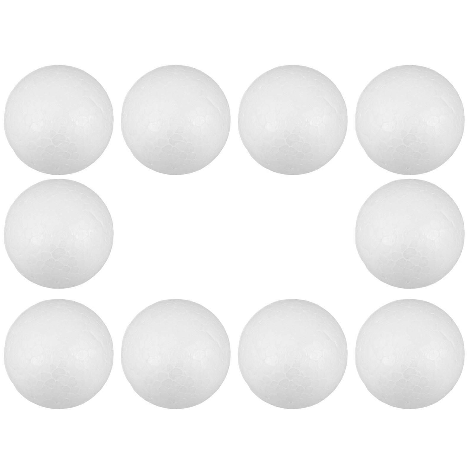 Christmas Craft Balls Polystyrene Balls for DIY Crafts 10Pcs Solid Spheres