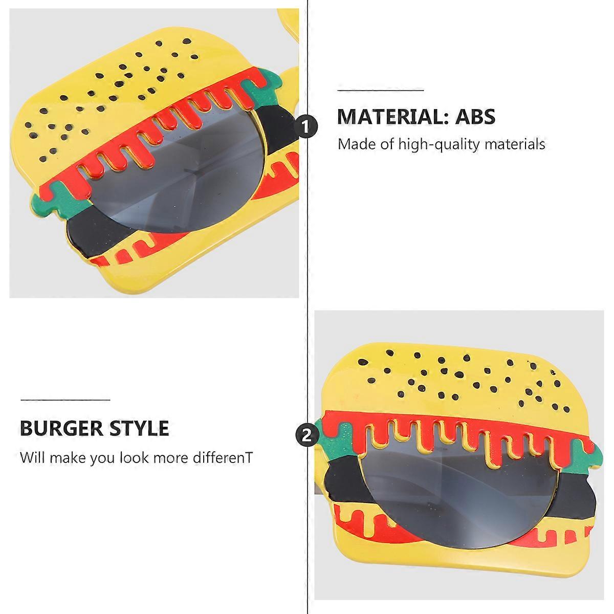 Fun Glasses For Party Abs Prop Yellow Irregular Shape Photo Props 2Pcs