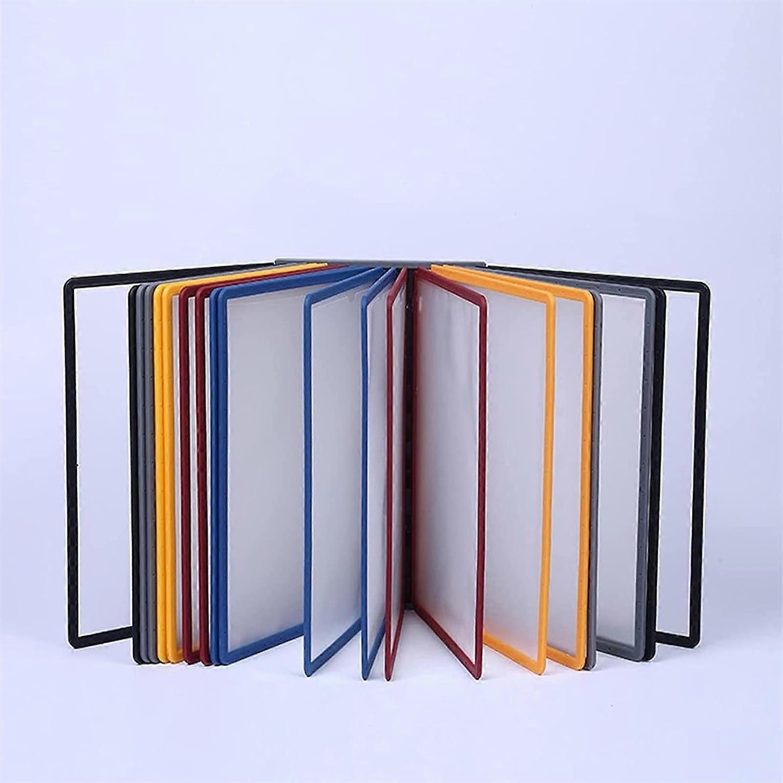 Wall Mounted Document Organizer with 20 DoubleSided Pockets, ColorCoded A4 Display Rack for Office