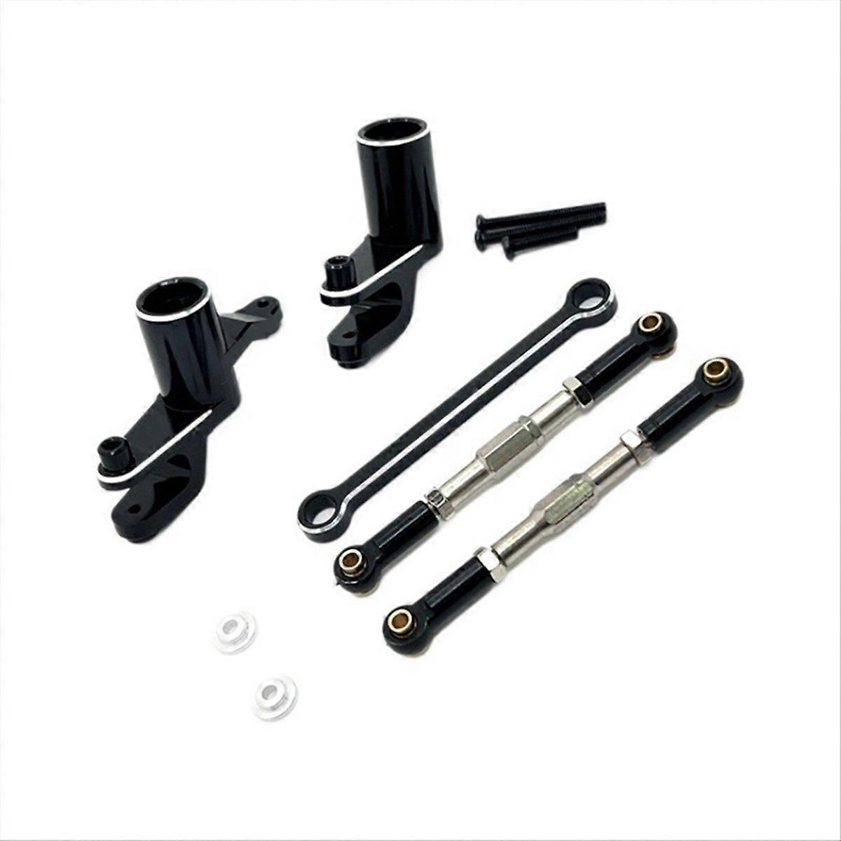 RC Car Upgrade Steering Assembly Pull Rod Kit for UDIRC 1/12 Black