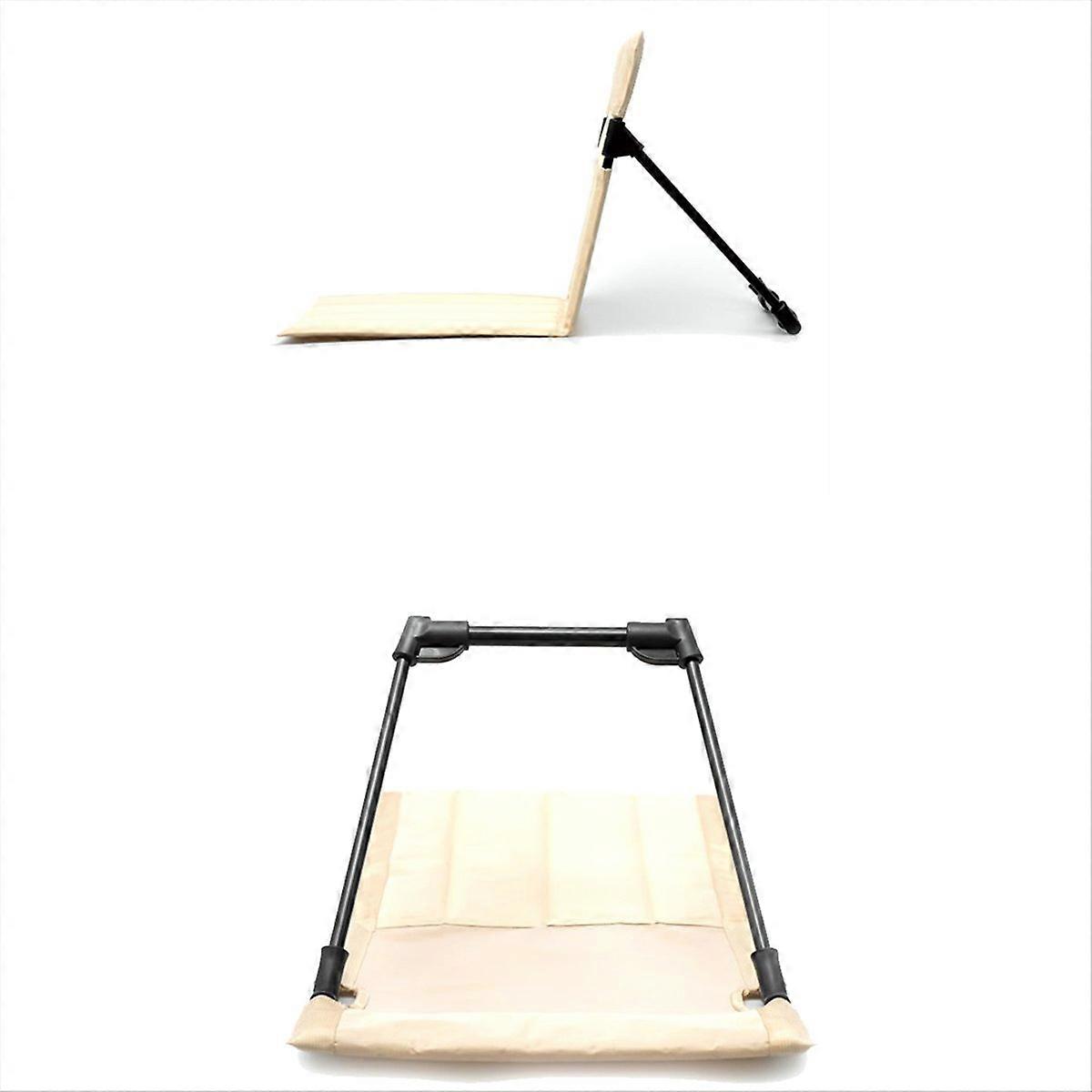 Ultra-Light Portable Folding Seats Comfortable Backrest Beige