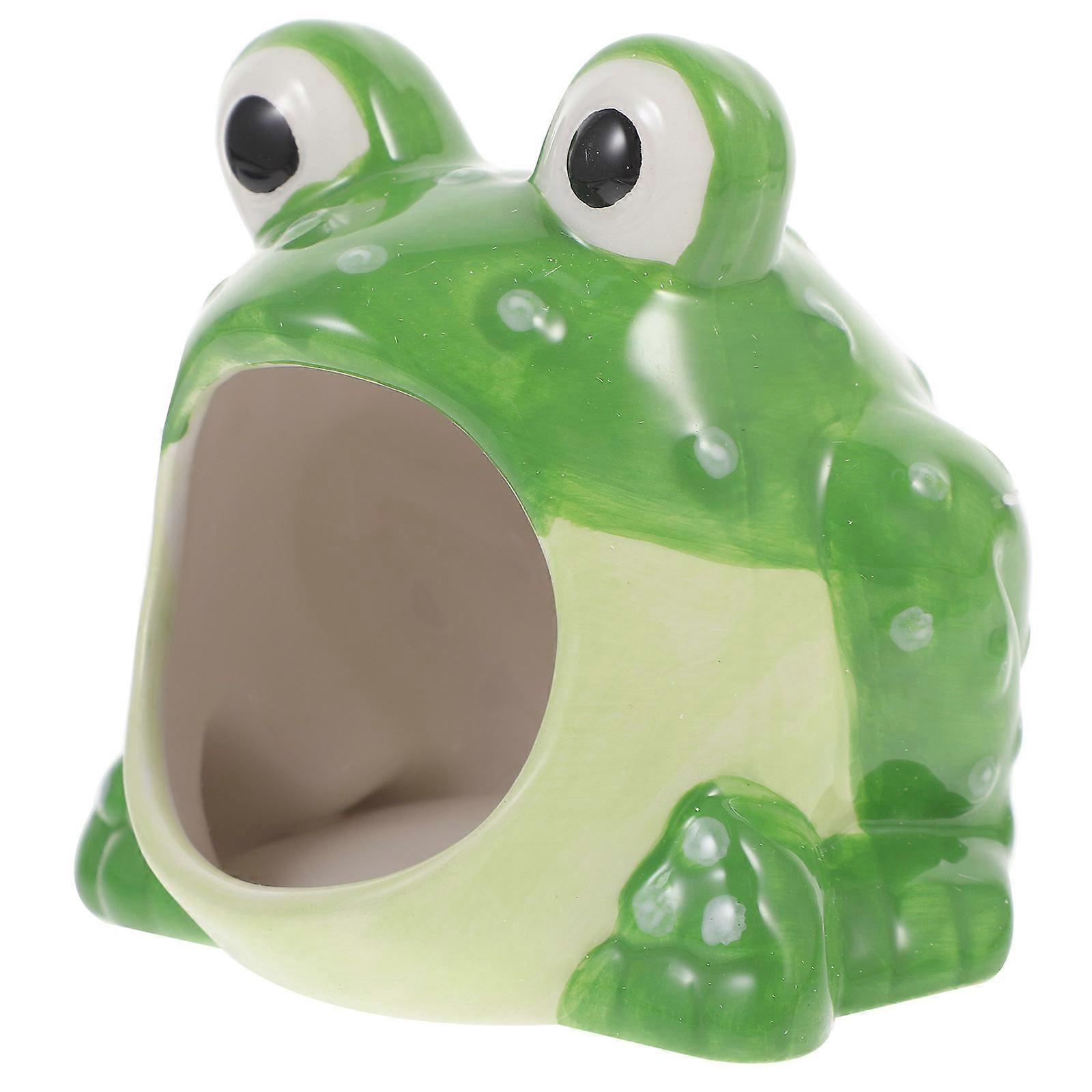 Ceramic Hamster Cave for Sleeping 2Pcs Animal Hideout Small Pet Hut