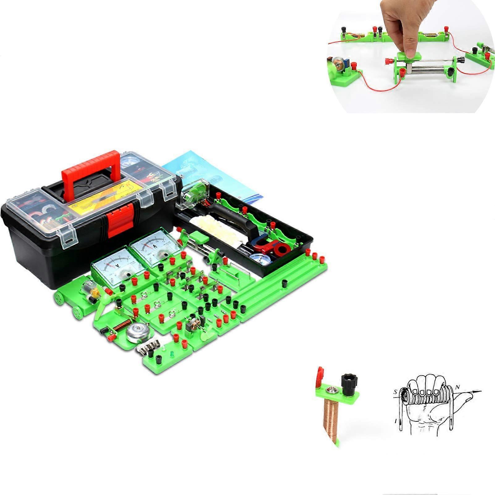 Electric Circuit Experiment Kit with 50 Structured Experiments for STEM Classroom Physics Learning