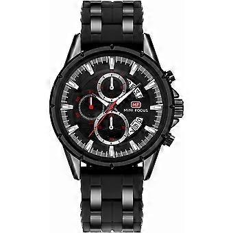 Mens Chronograph Waterproof Sports Analog Quartz Silicone Band Fashion Wrist Watch for Men