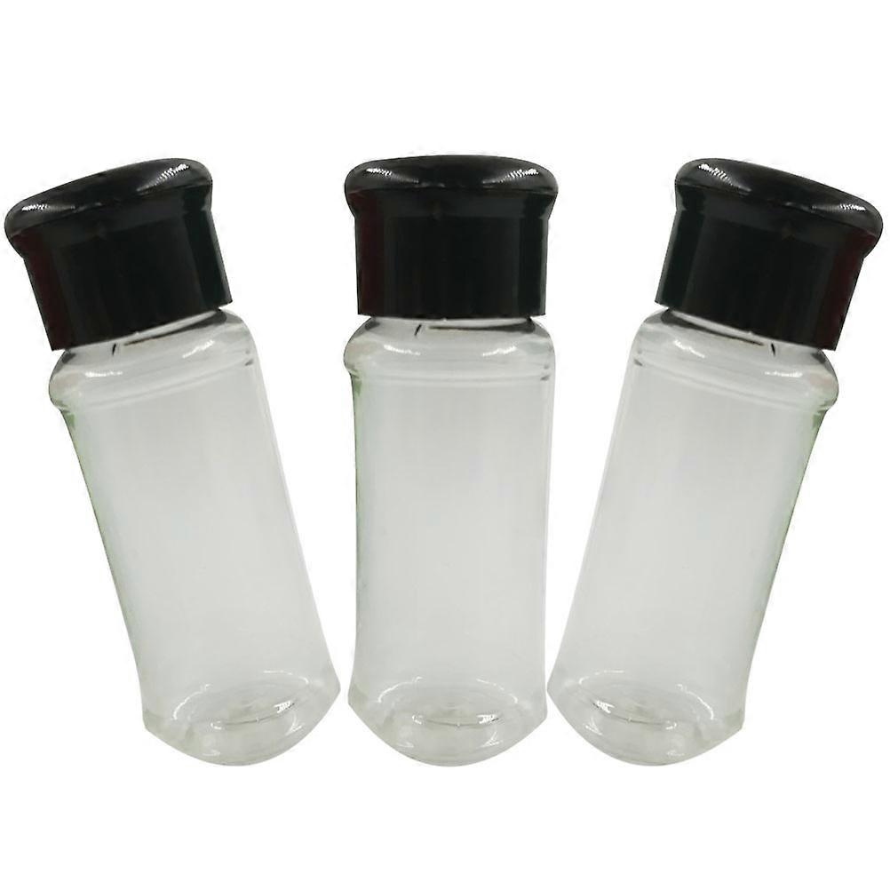 12Pcs Plastic Salt Bottle Set for Spice Black Kitchen
