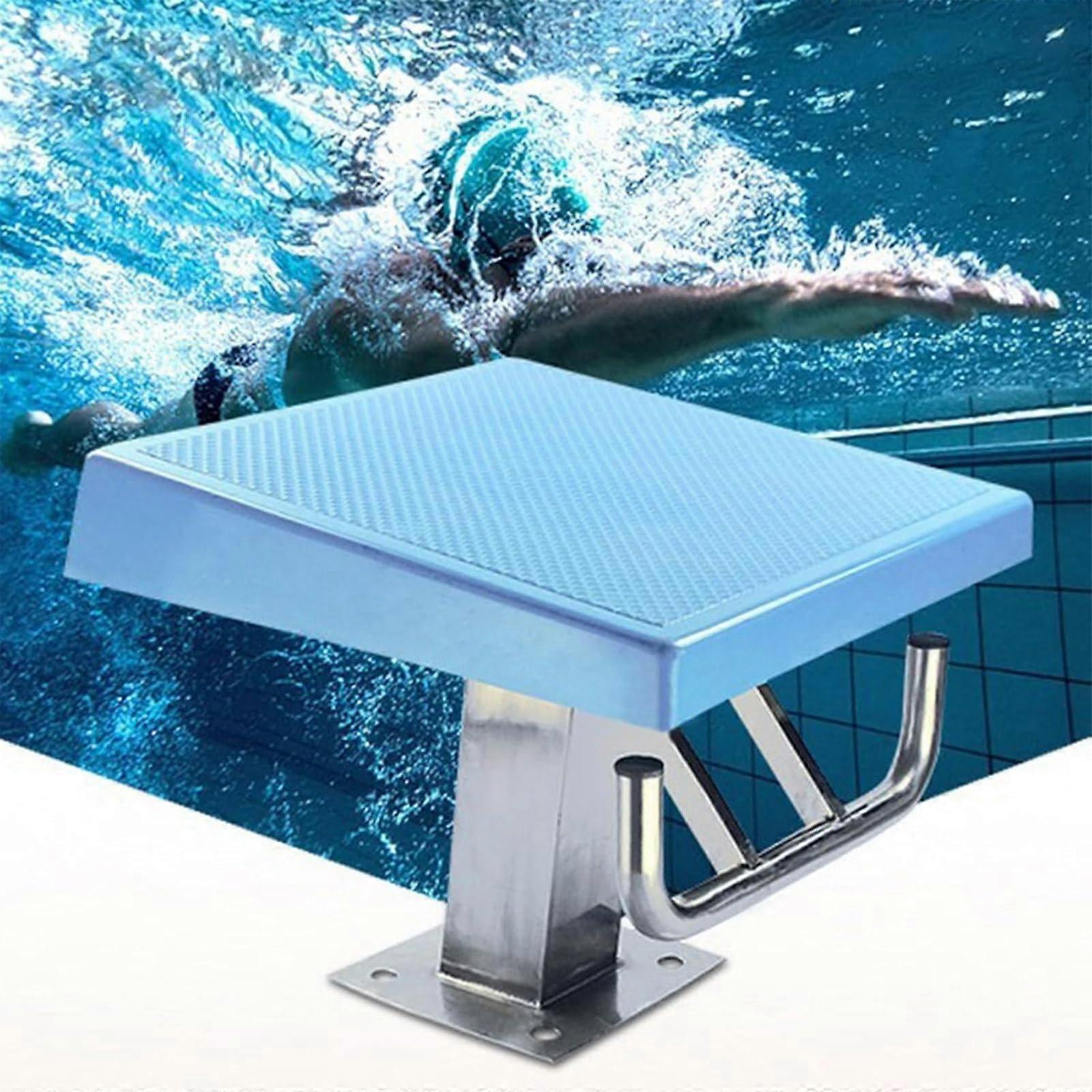 Swimming Pool Starting Block with TwoStep NonSlip Surface, Competition Diving Platform for Training