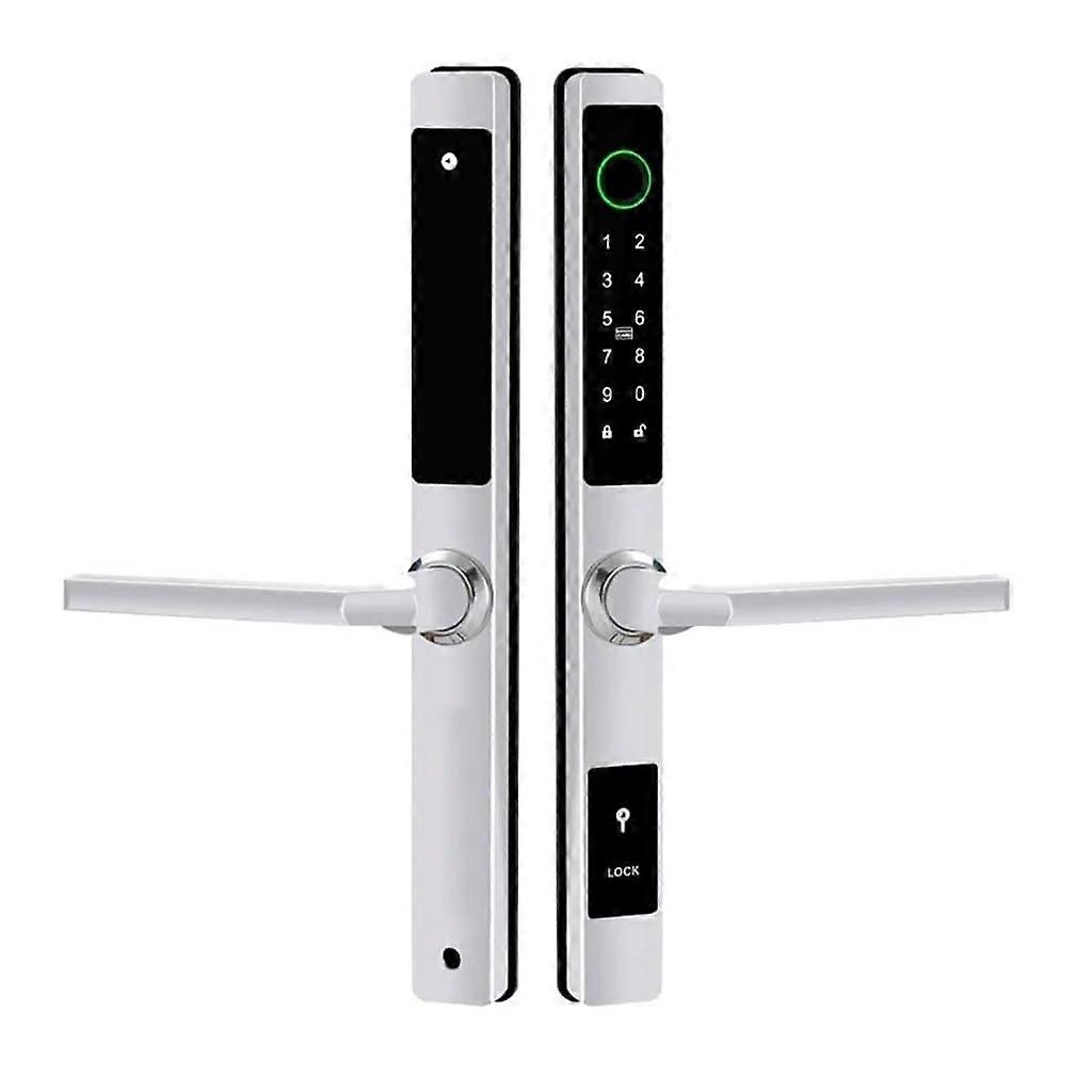 Smart Fingerprint Door Lock Waterproof Outdoor Push Pull Design with Password Security and Remote Control