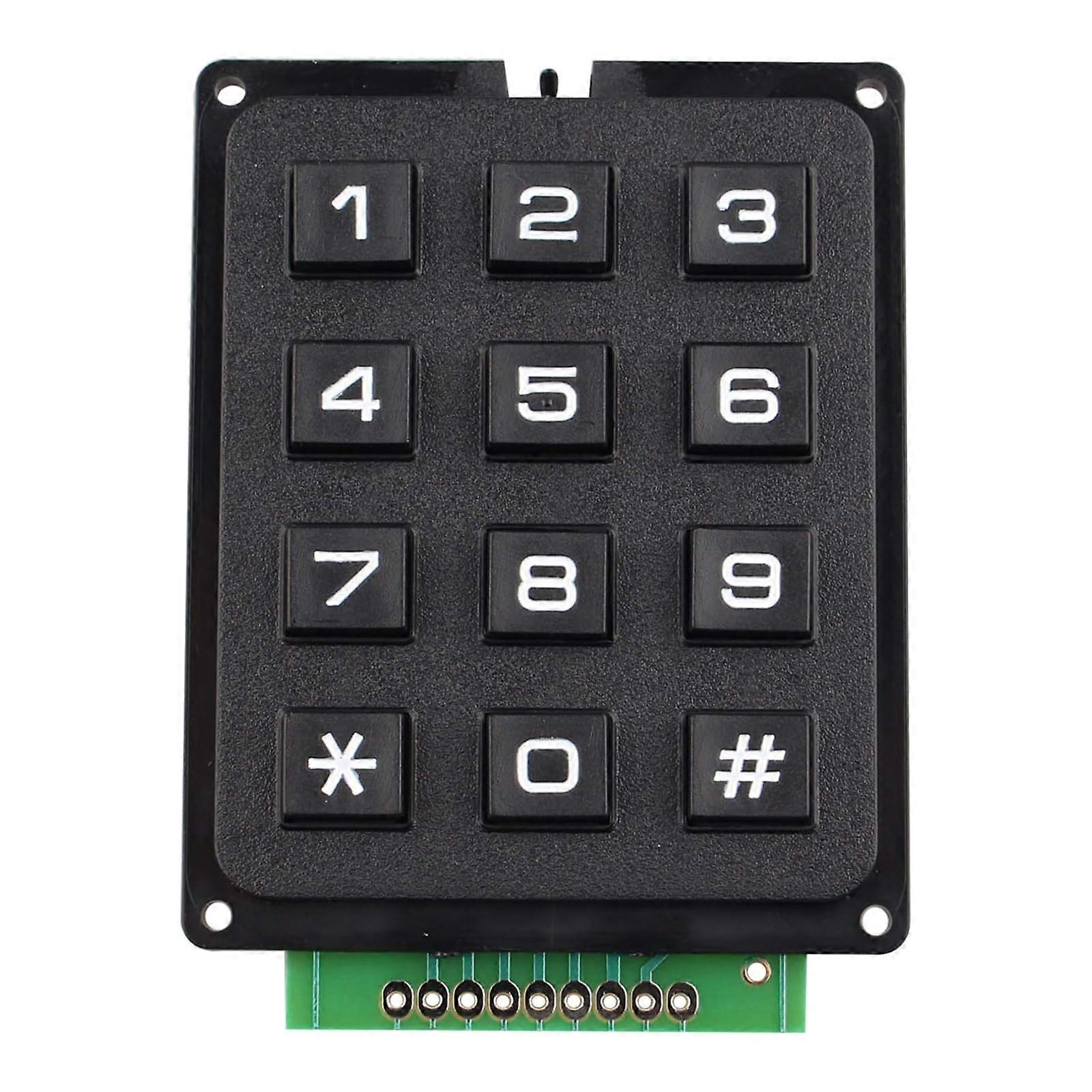 3x4 Matrix Keypad Module 12 Key Membrane Keyboard for Arduino DIY Projects Durable Tactile Input