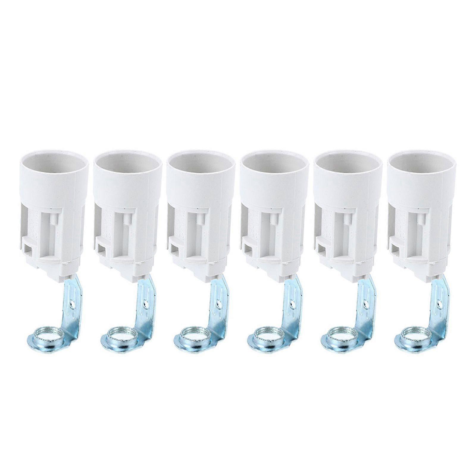 6pcs Candelabra Socket Adapter E14 Screw Light Socket Replacement Light Sockets