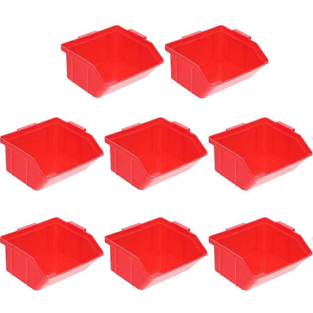 Stackable Red Warehouse Storage Bins Parts Organizer for Storage 8Pcs
