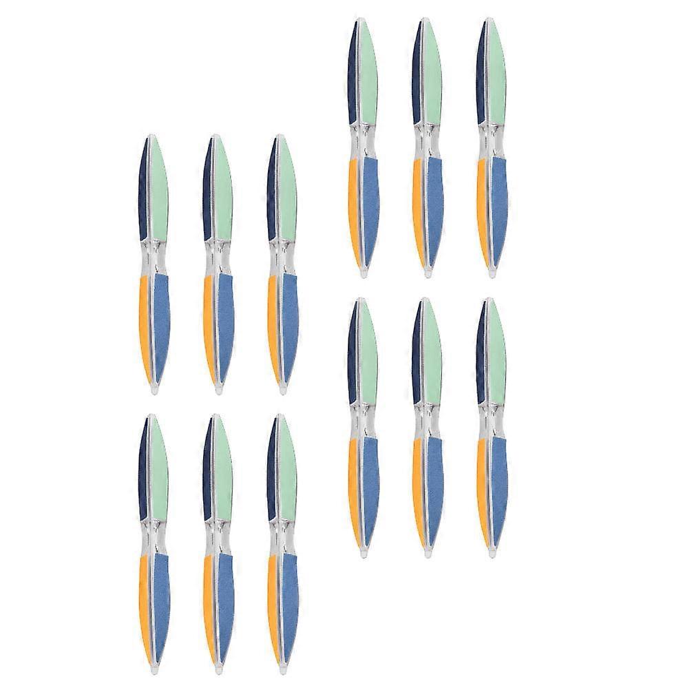 Manicure Hexagonal Nail Files for Nail Shaping 12Pcs Multi