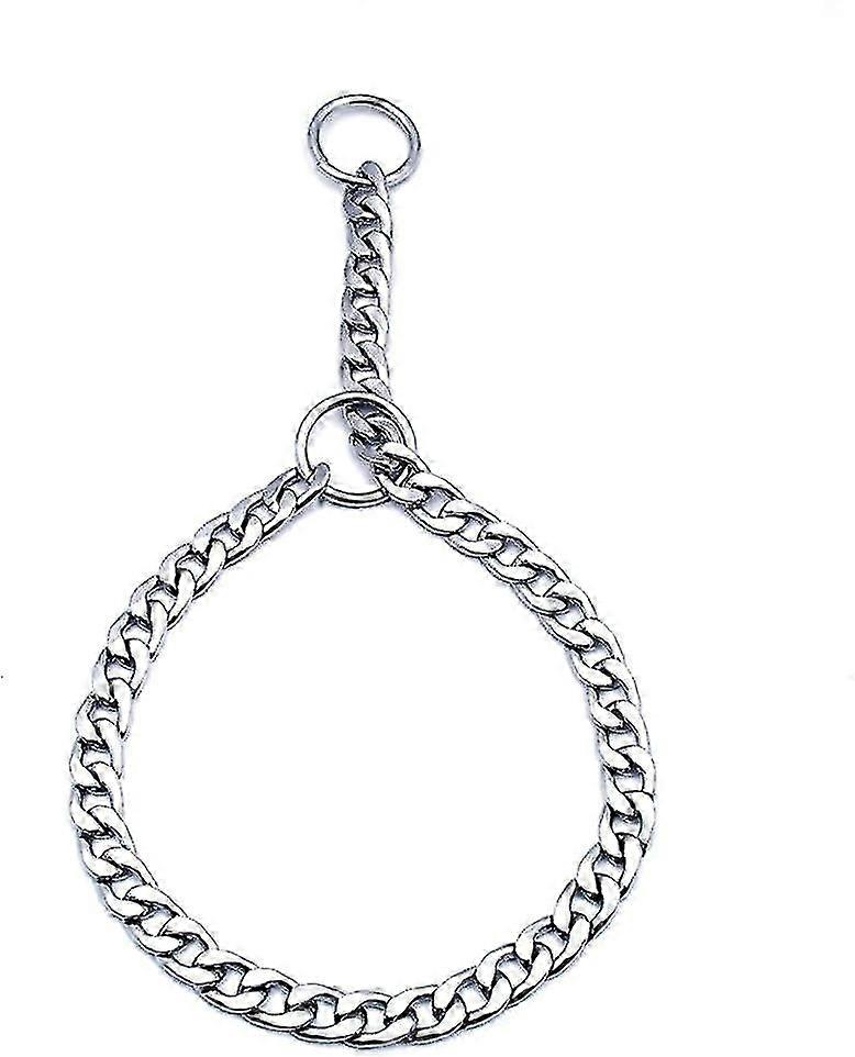 Adjustable Solid Iron Dog Collar Metal Chain for Large Pet Training