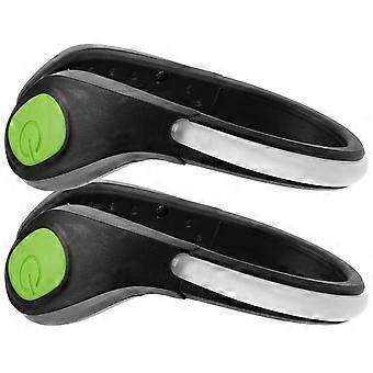 LED Shoe Clip Light Safety Clip for Running Jogging 4Pairs Black