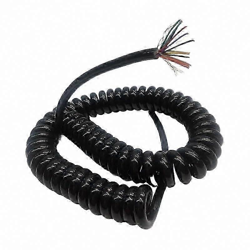 Flexible 26 AWG 25-Core PU Shielded Cable, 2m Stretchable Tangle-Free Wire